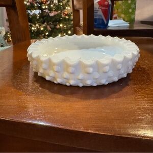 Vintage White Milk Glass Hobnail Bowl
Catch-all Ashtray Dish